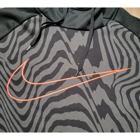 Nike Hoodie Men Therma Dri-Fit Swoosh Pullover Training size XL Black Sweatshirt - Picture 7 of 8